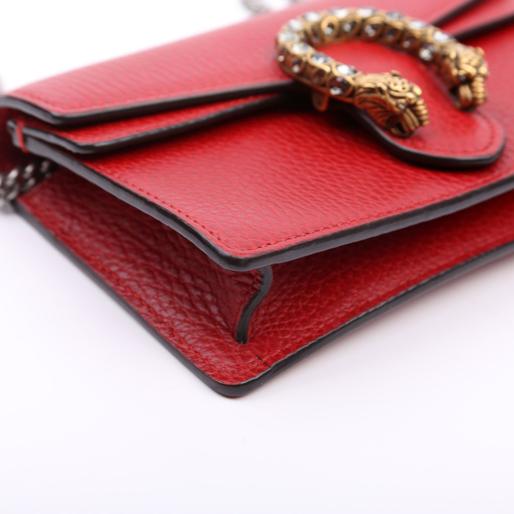 476432 Dionysus Leather Super Mini Red