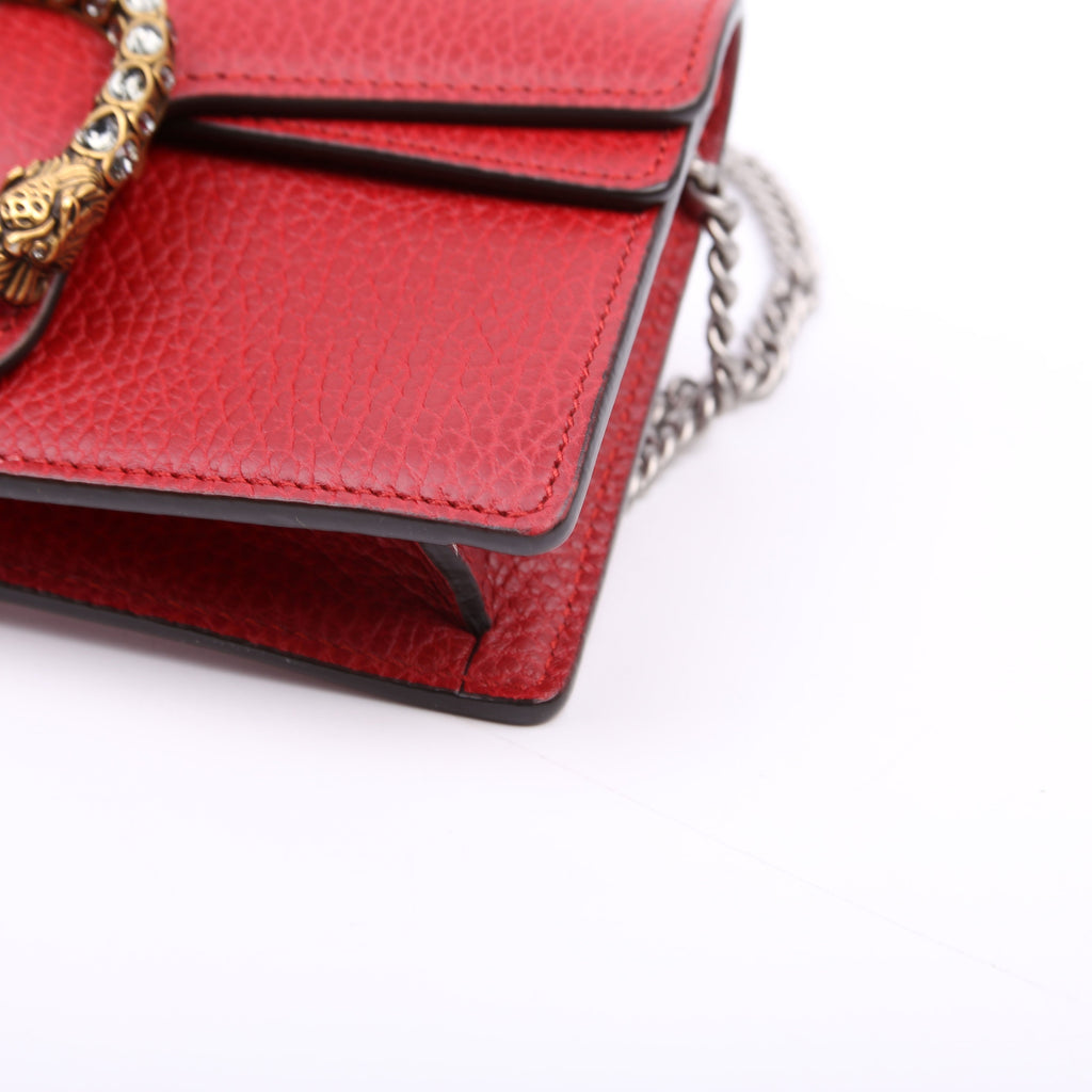 476432 Dionysus Leather Super Mini Red