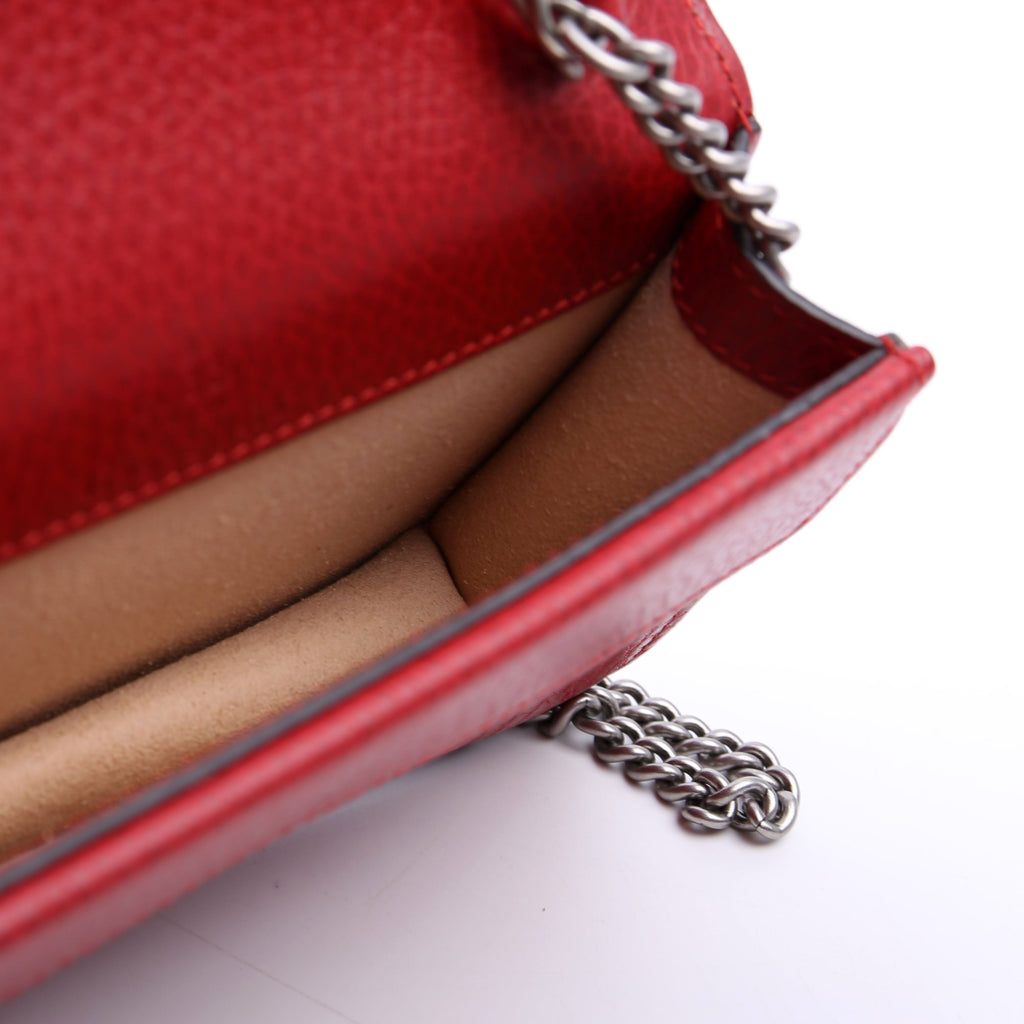 476432 Dionysus Leather Super Mini Red