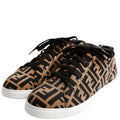 Tech Fabric Sneakers Size 39.5 (Mens Size 7) Black/Brown