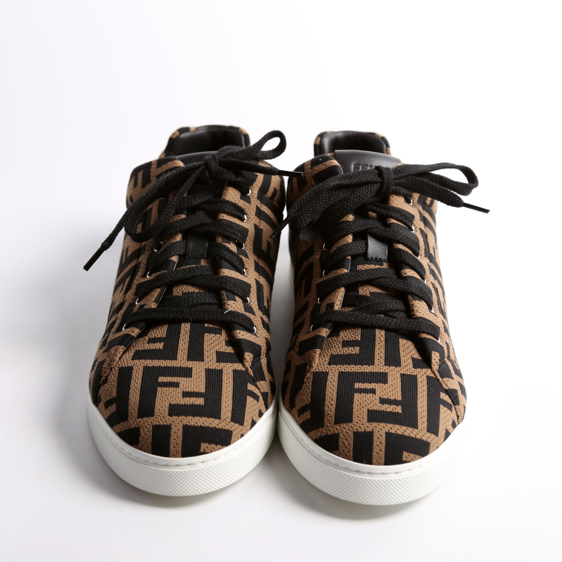 Tech Fabric Sneakers Size 39.5 (Mens Size 7) Black/Brown
