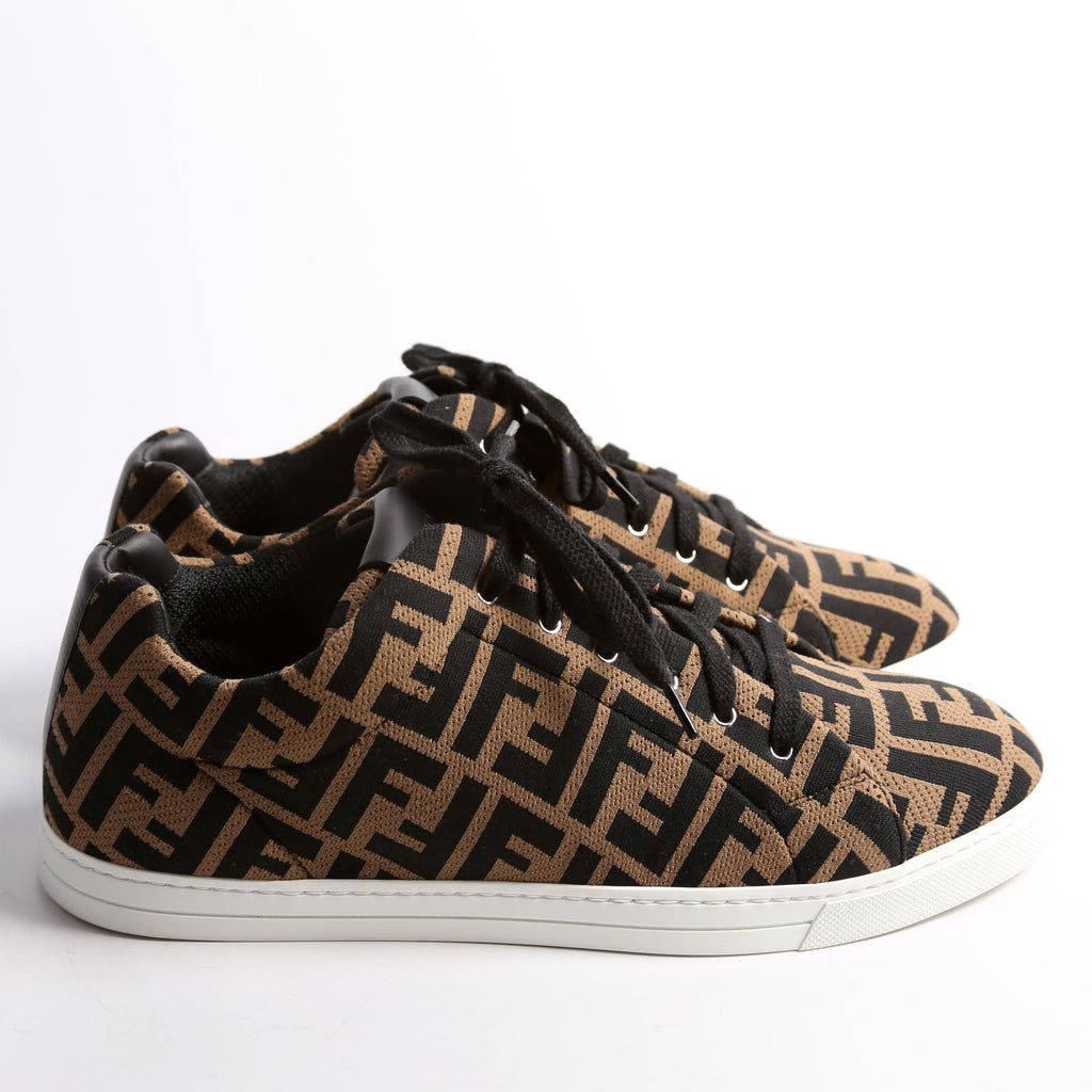 Tech Fabric Sneakers Size 39.5 (Mens Size 7) Black/Brown