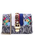 494646 Sylvie Chain Floral Embroidered/Snakeskin Super Mini