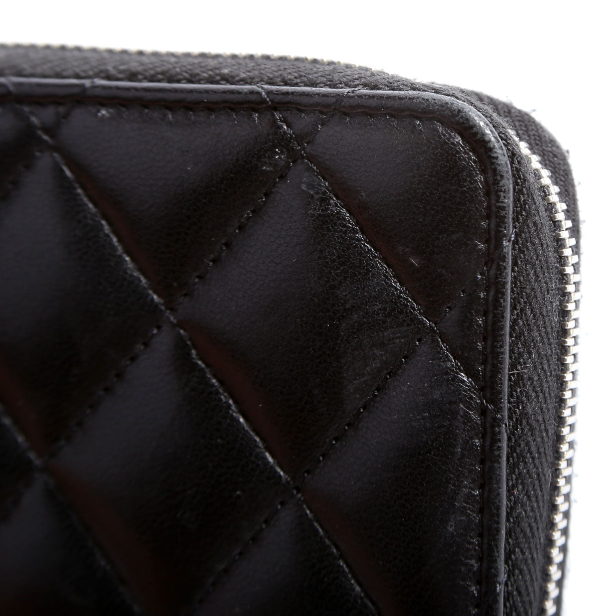 Classic Quilted Zippy Coin Purse Lambskin Black