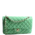 Classic Flap Medium Caviar 31M Green