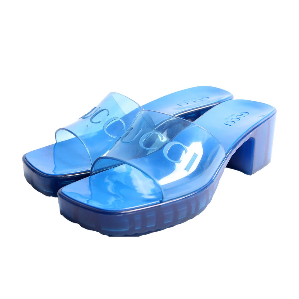 Logo Rubber Slides Size 40 Blue