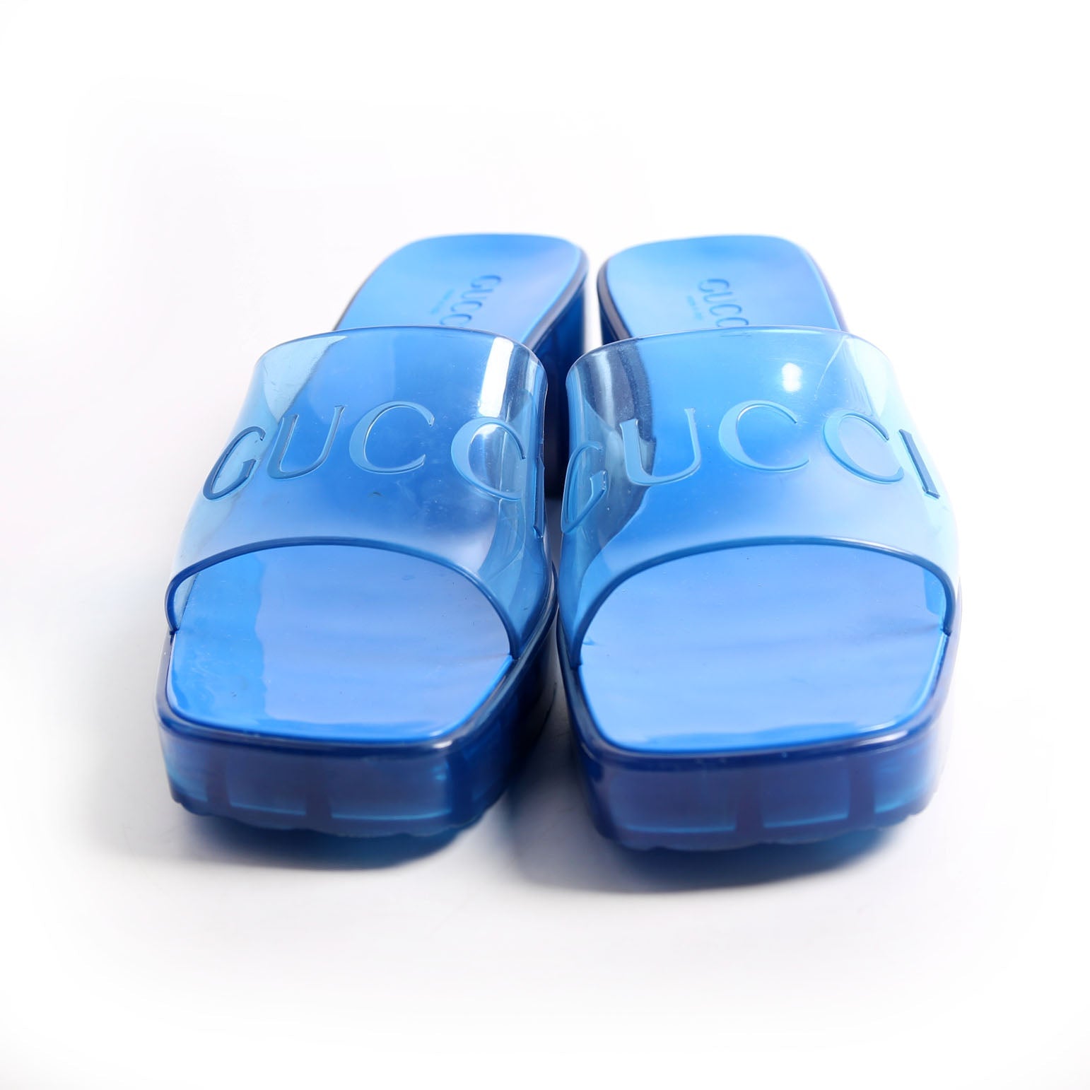 Logo Rubber Slides Size 40 Blue