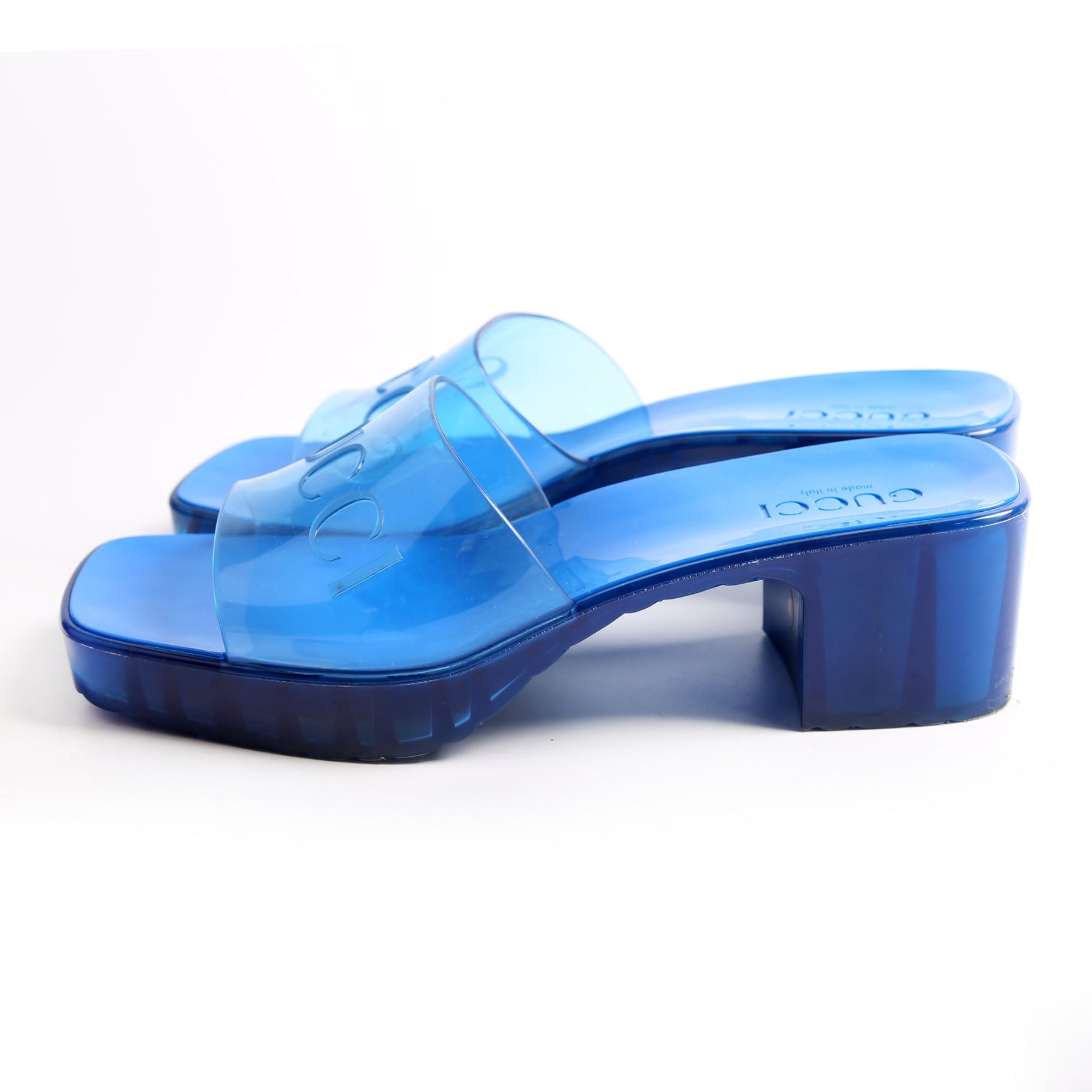 Logo Rubber Slides Size 40 Blue