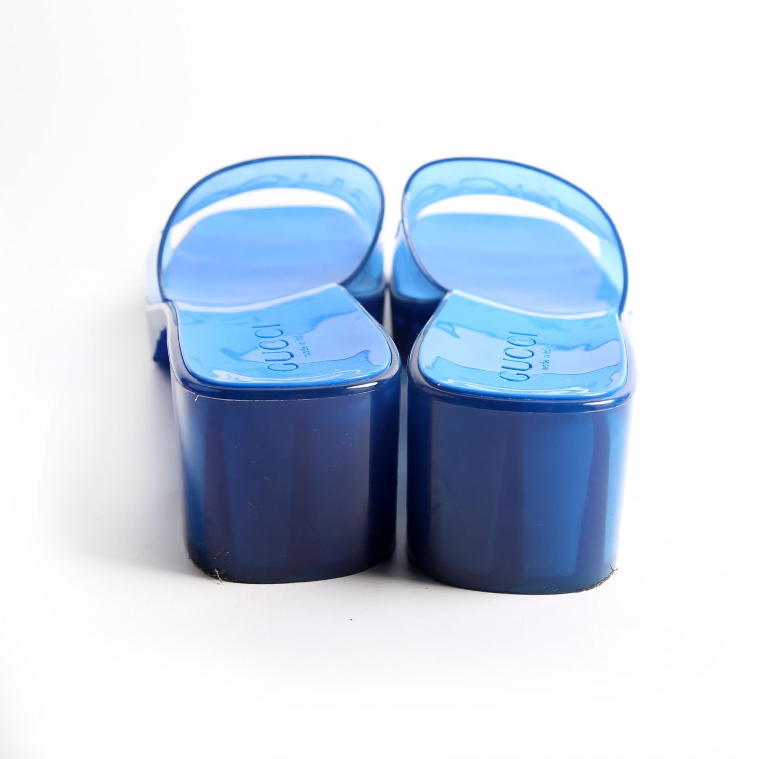 Logo Rubber Slides Size 40 Blue