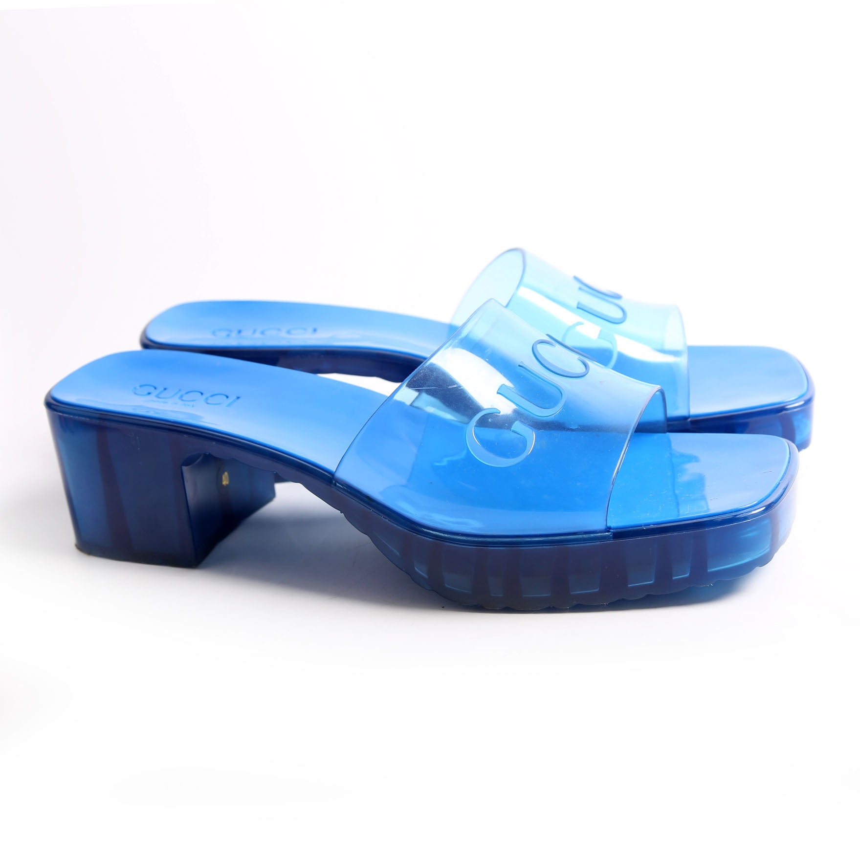 Logo Rubber Slides Size 40 Blue
