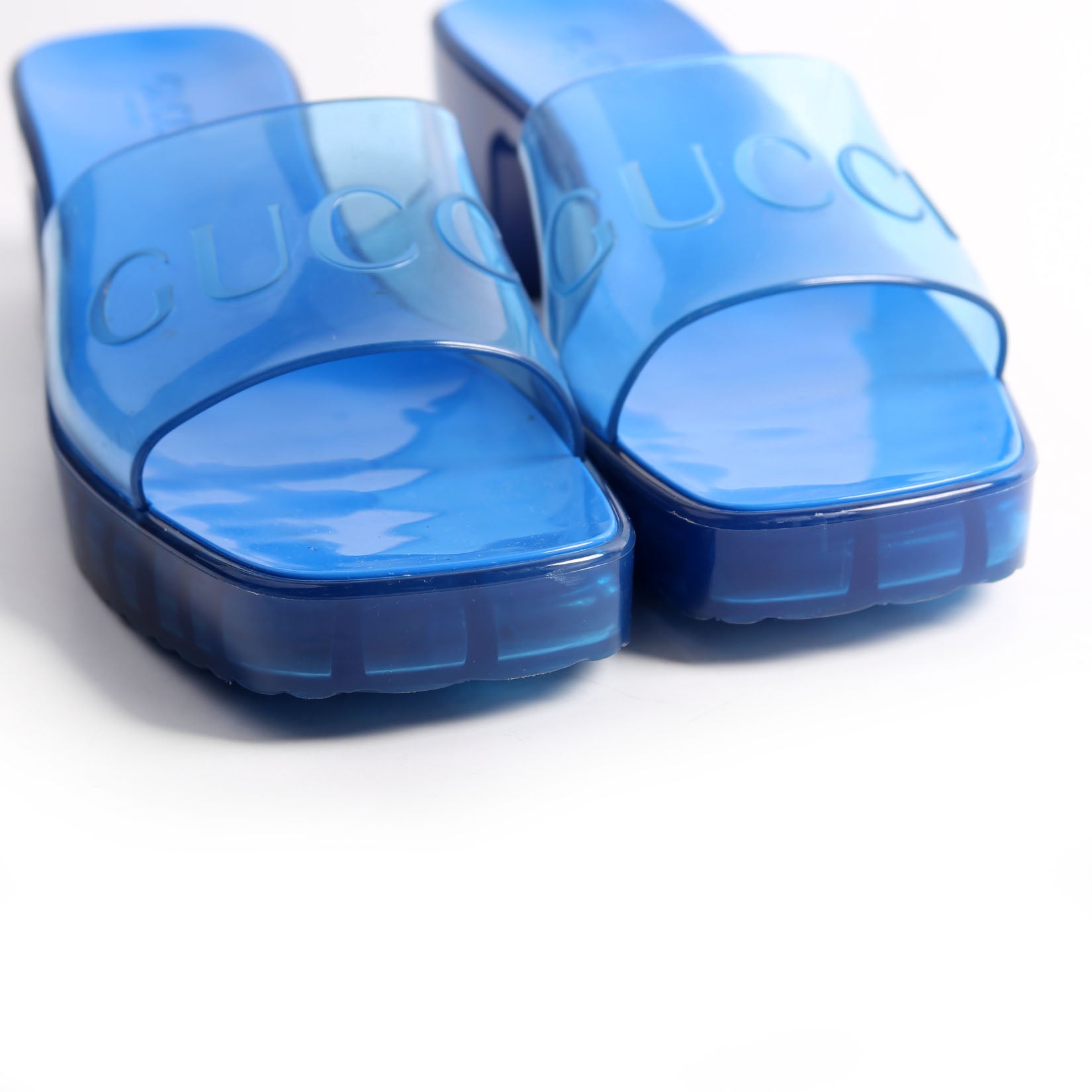 Logo Rubber Slides Size 40 Blue