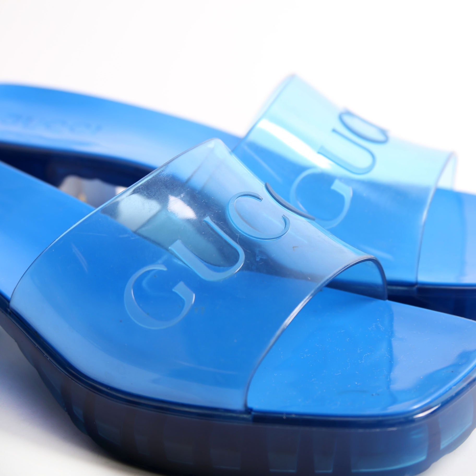 Logo Rubber Slides Size 40 Blue