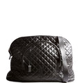 736009 Es Giant Travel Bag Quilted Calskin Black/Gold