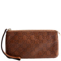 190553 Guccissima Leather Wristlet Brown