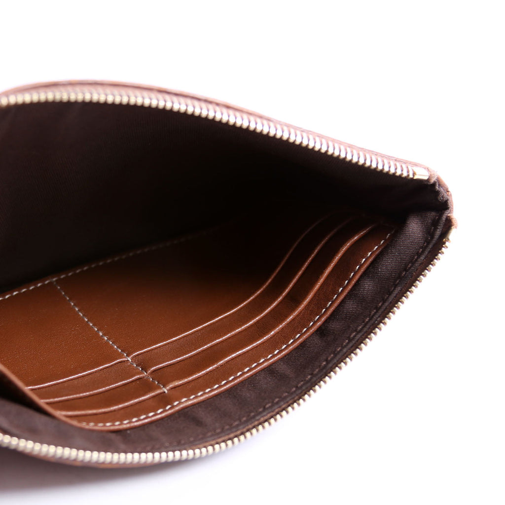 190553 Guccissima Leather Wristlet Brown
