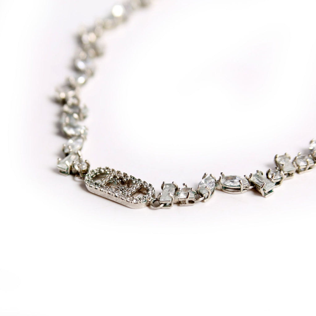 O'Lock Crystal Choker Silver