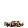 Interlocking G Flower Aged Ring 925 Size 7