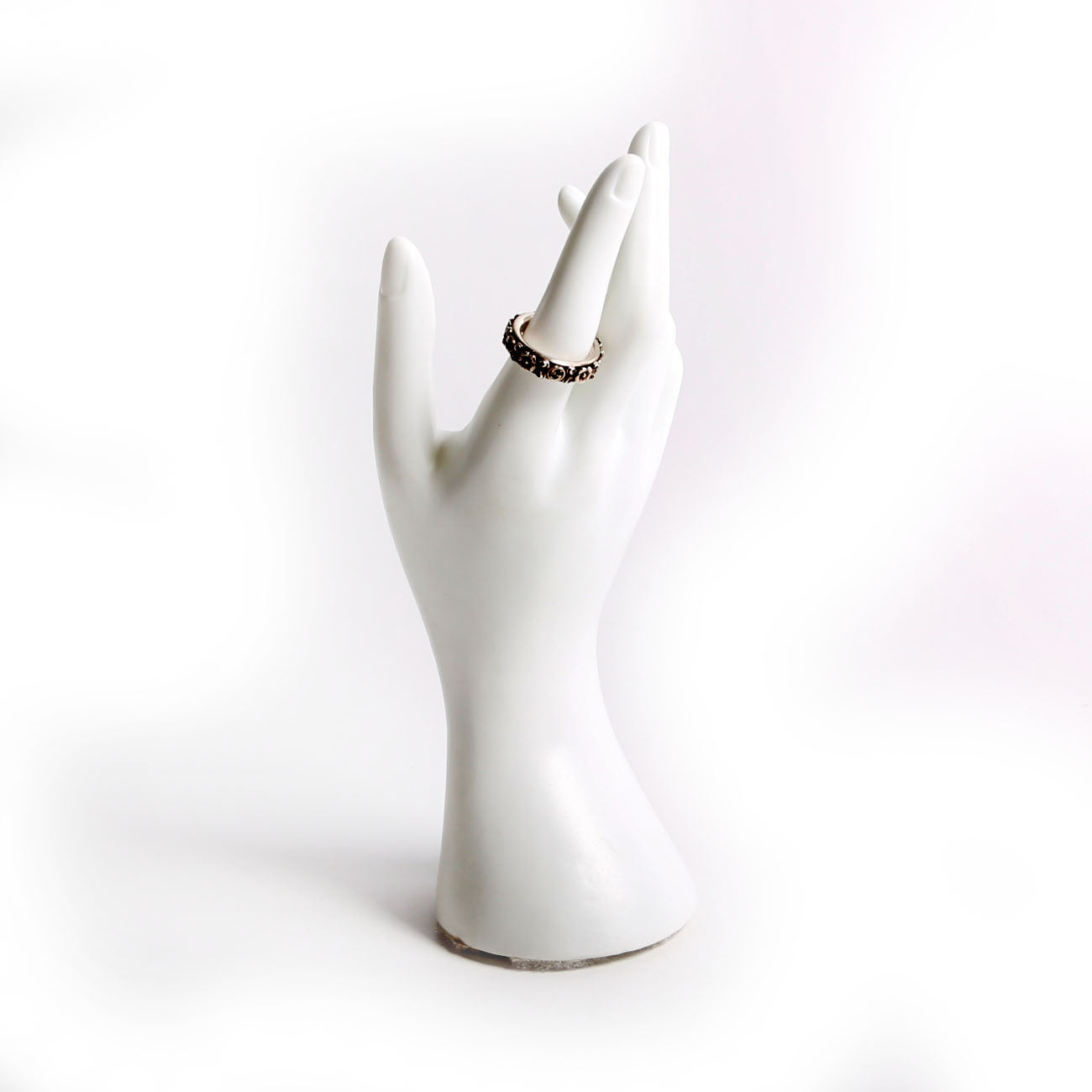 Interlocking G Flower Aged Ring 925 Size 7