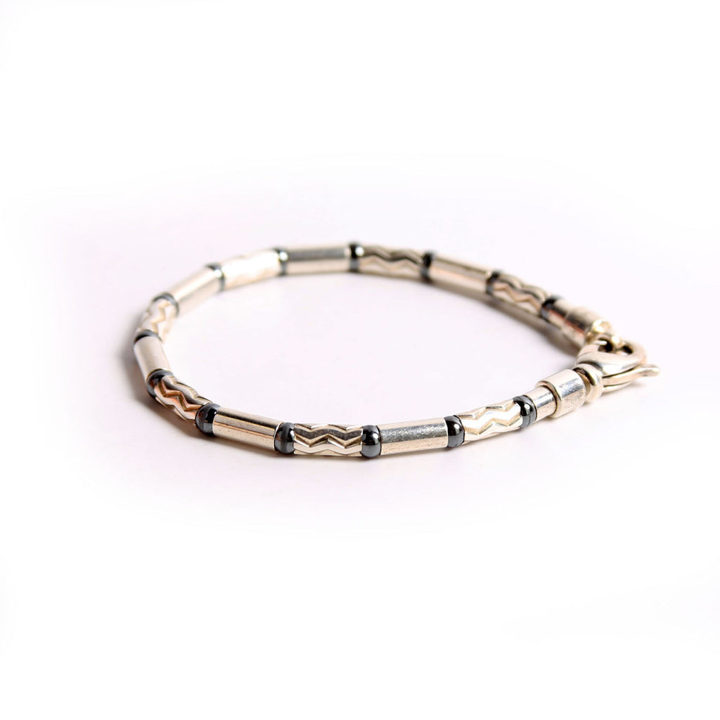 Aztec Zigzag Bracelet Hemantite/925
