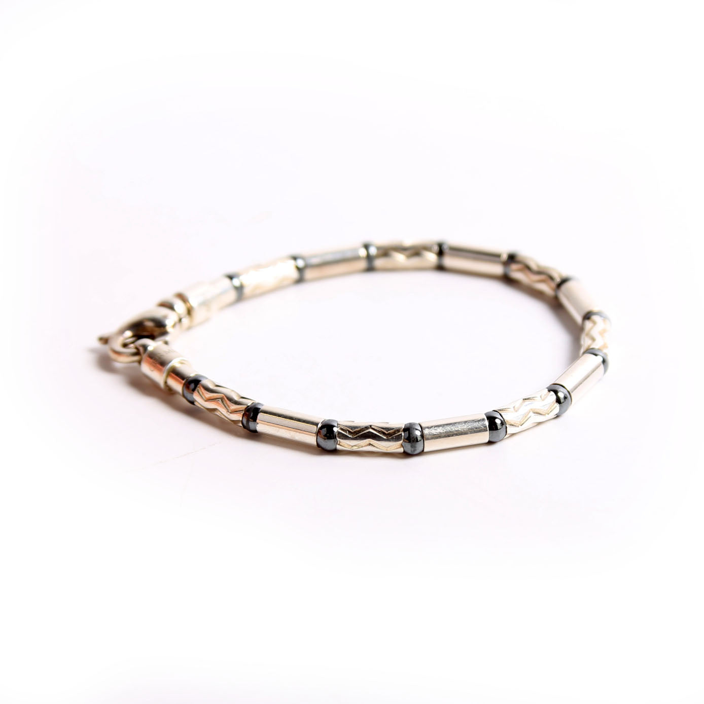 Aztec Zigzag Bracelet Hemantite/925
