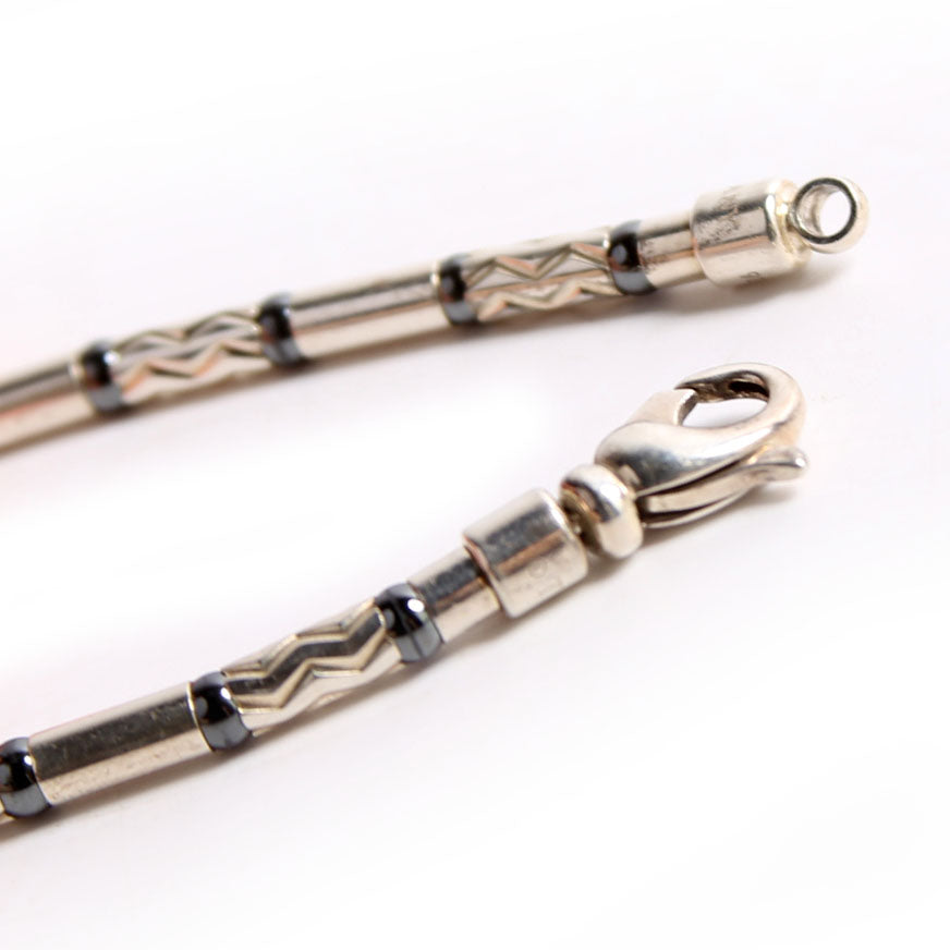 Aztec Zigzag Bracelet Hemantite/925