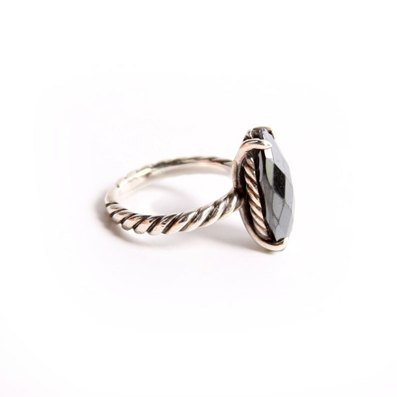 Classic Marquise Ring 925/Hematine Size 5