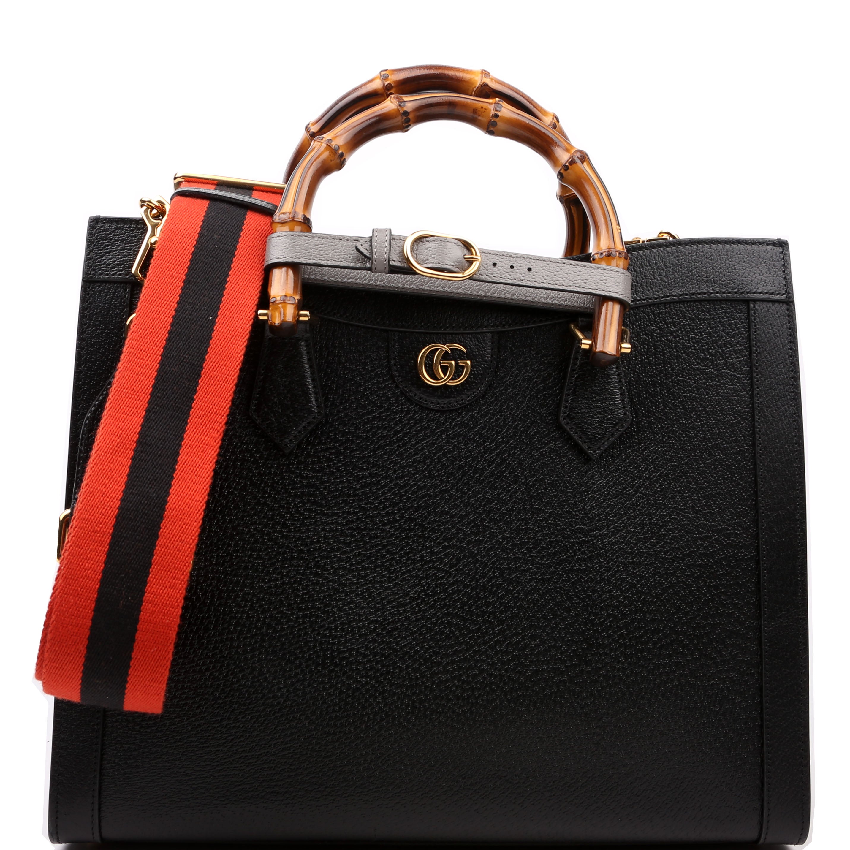 678842 Diana Tote Leather Medium Black