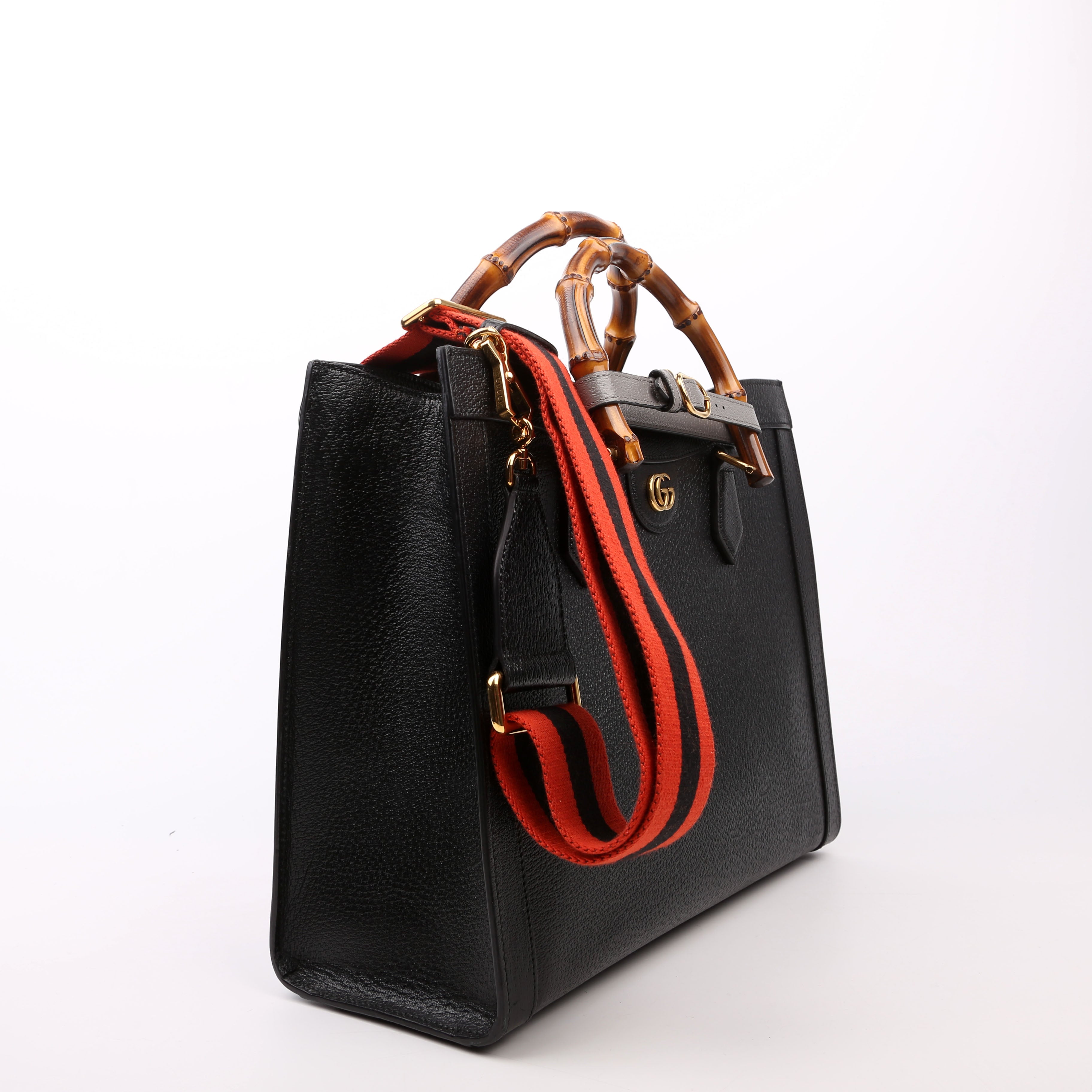 678842 Diana Tote Leather Medium Black