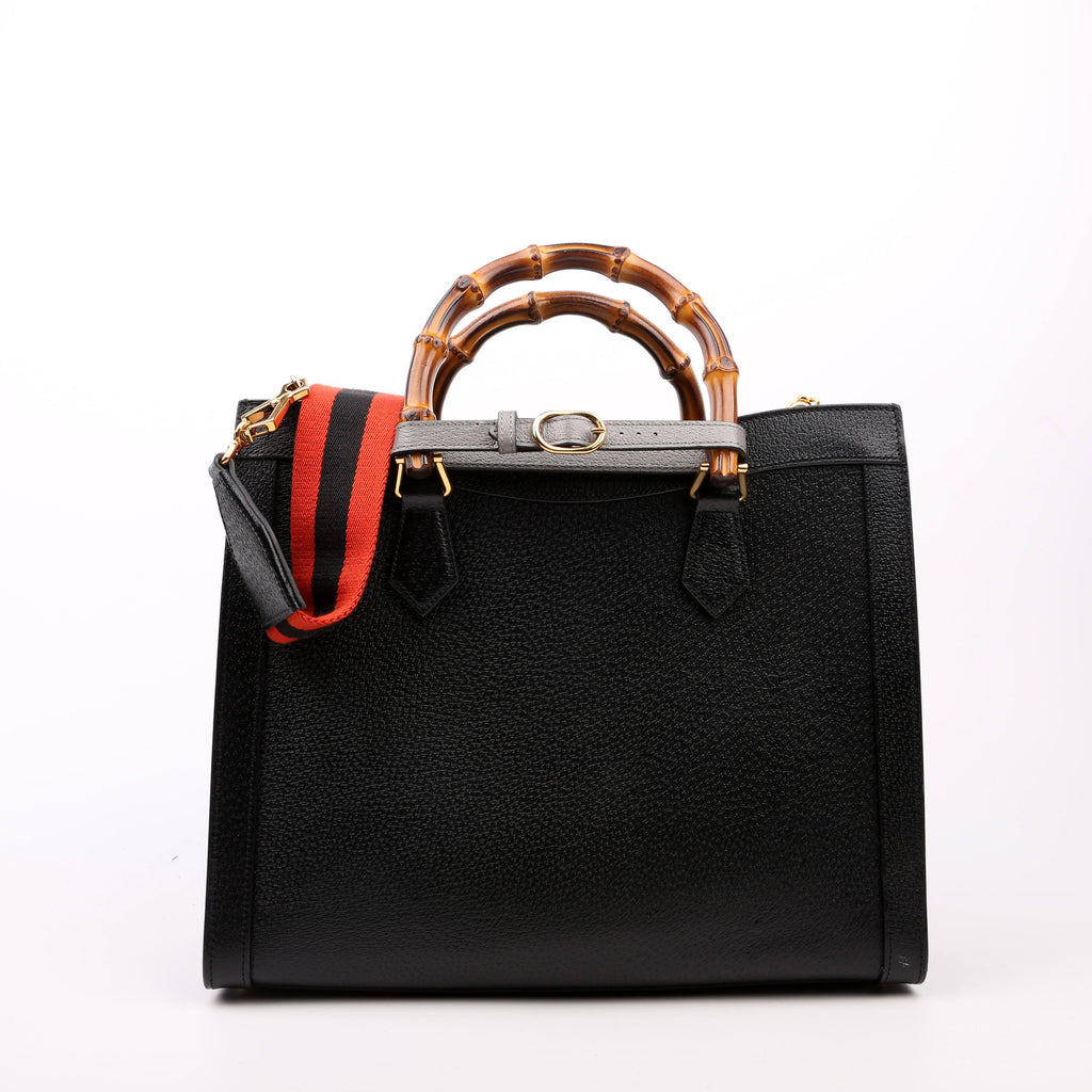 678842 Diana Tote Leather Medium Black