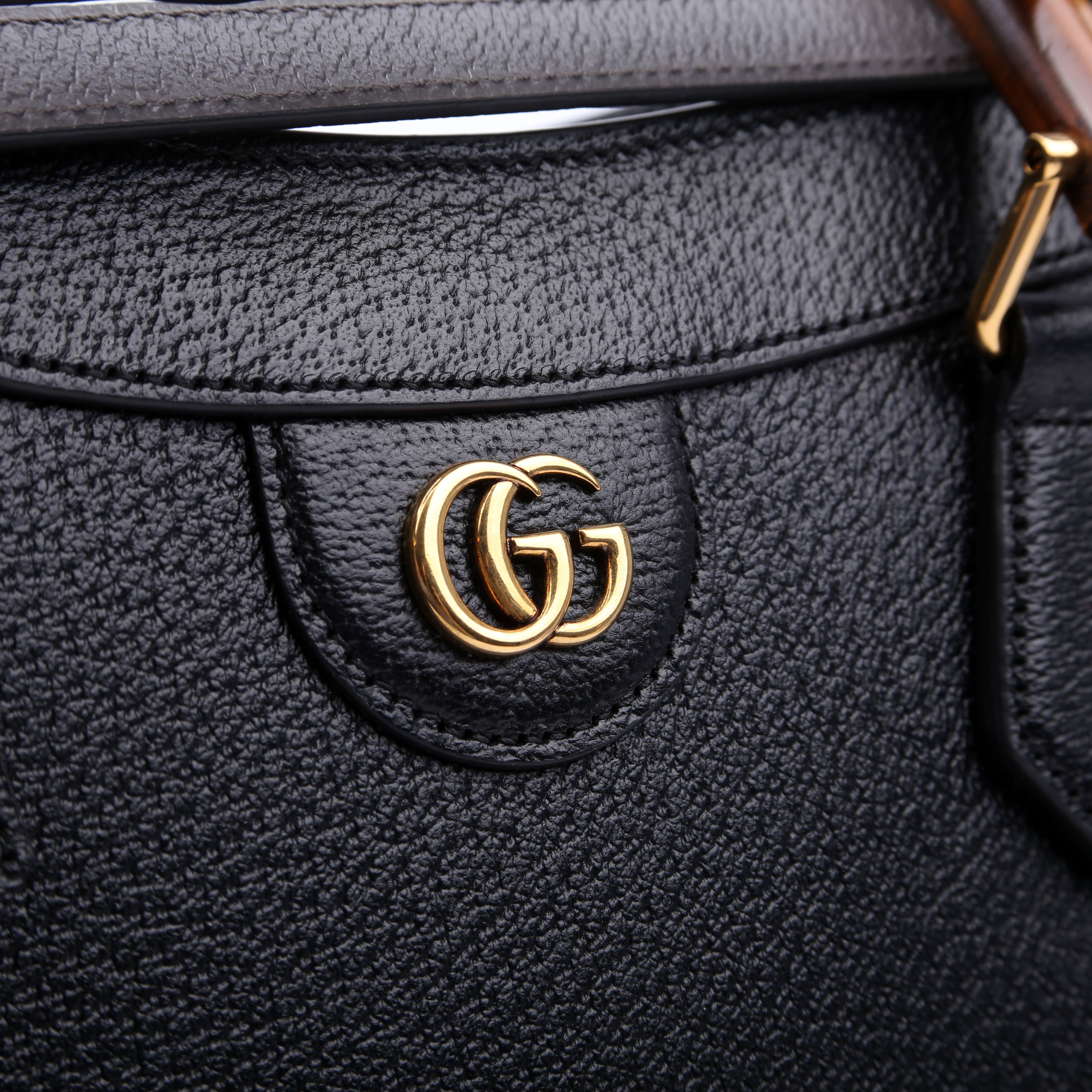 678842 Diana Tote Leather Medium Black