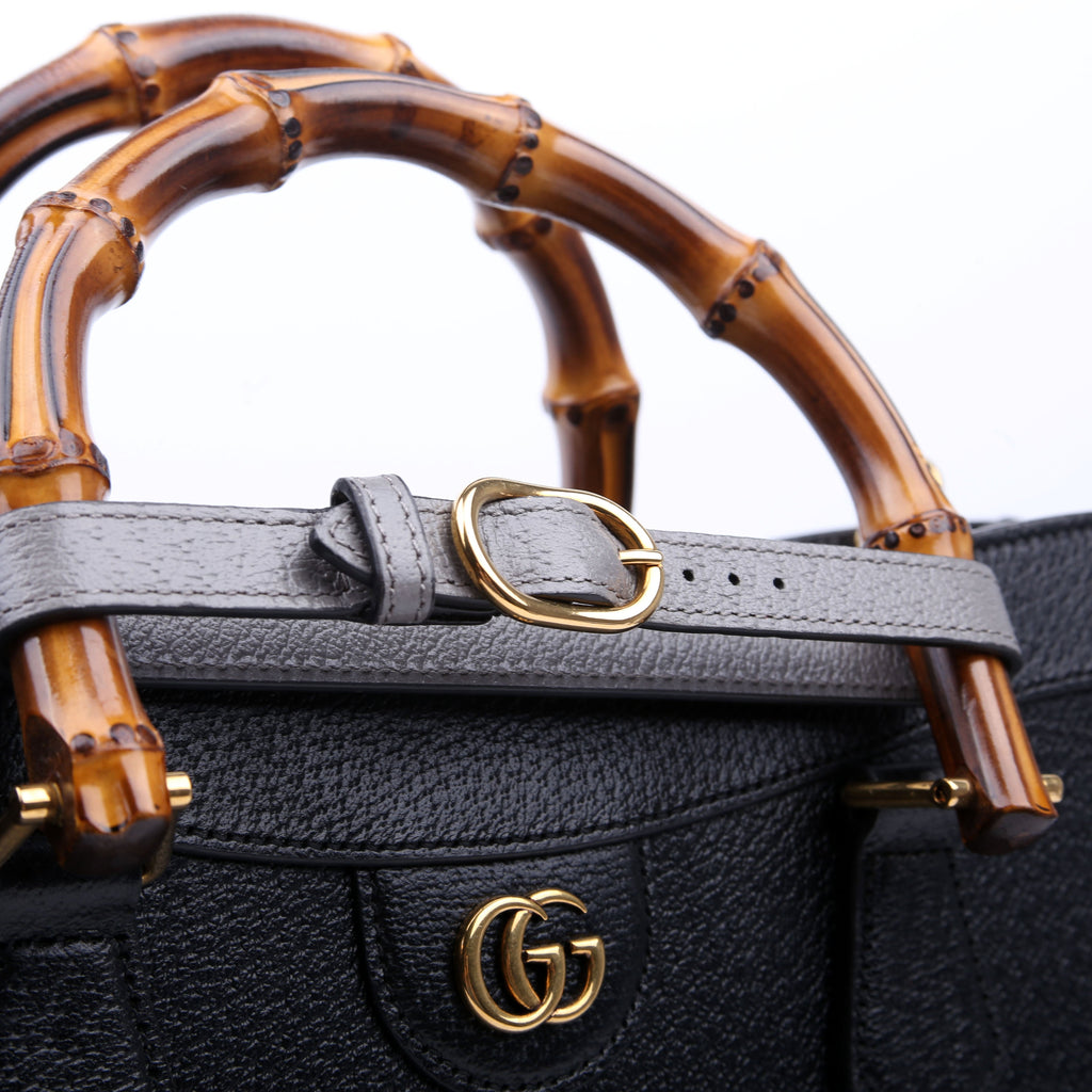 678842 Diana Tote Leather Medium Black