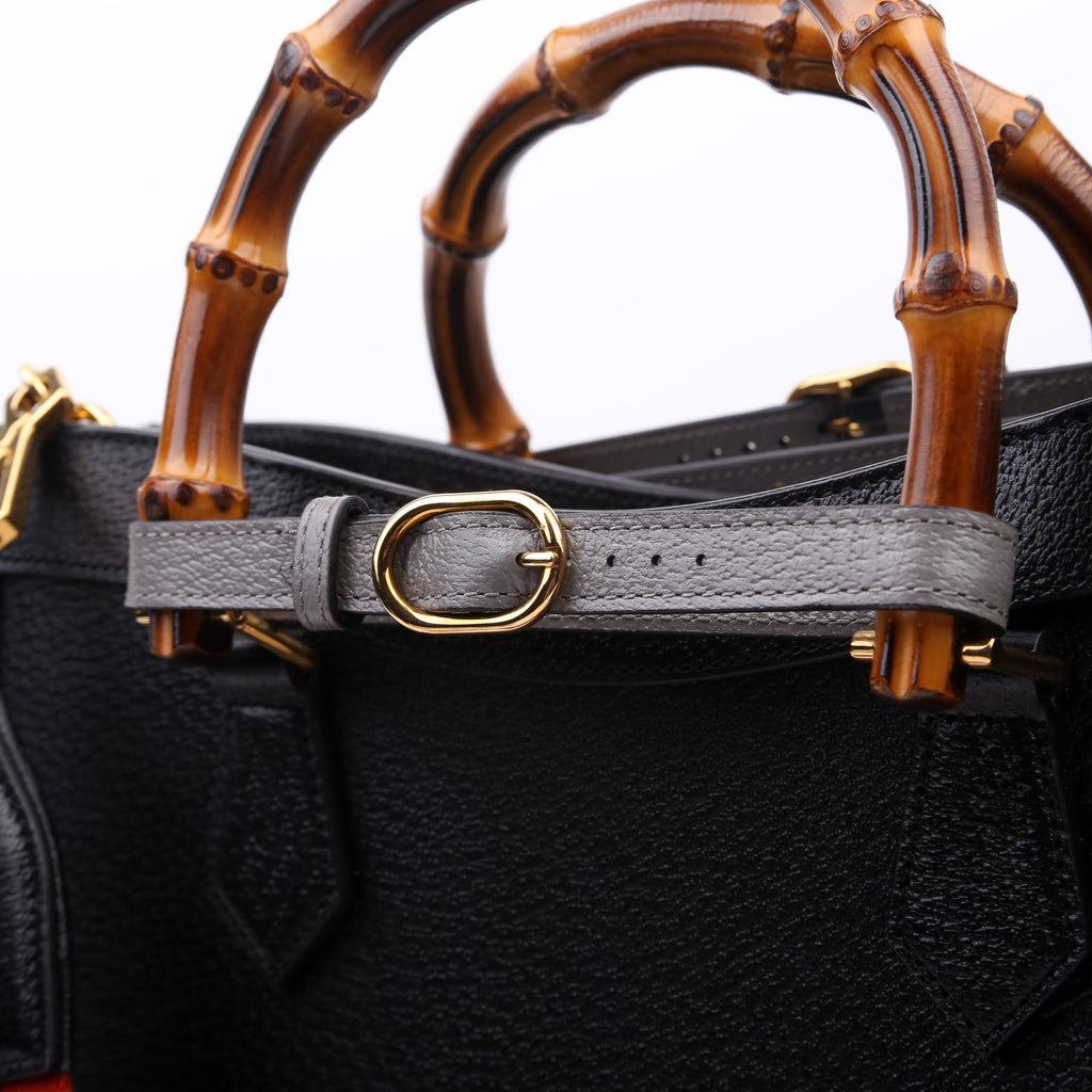 678842 Diana Tote Leather Medium Black