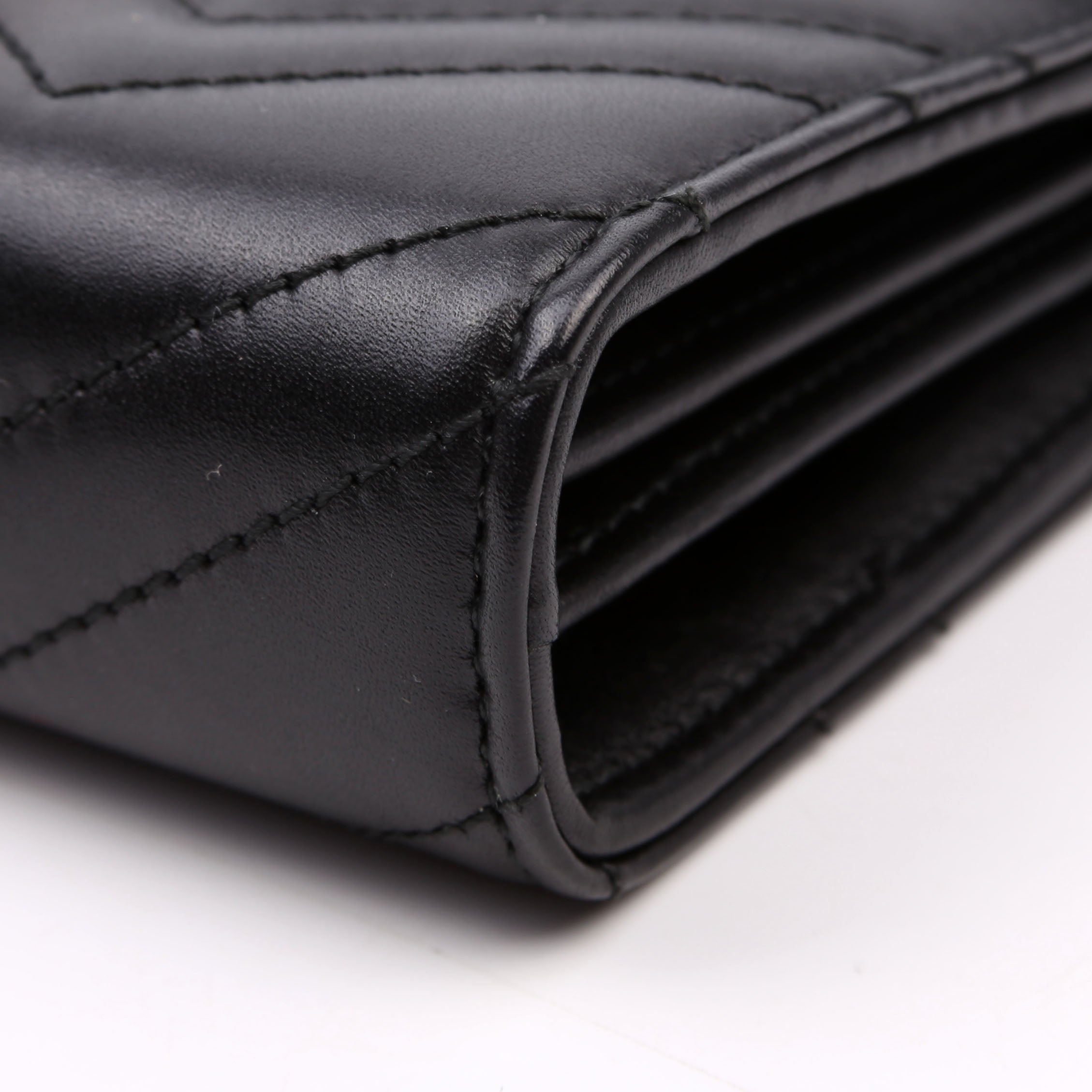 Gucci 474575 Marmont Chain Wallet Black