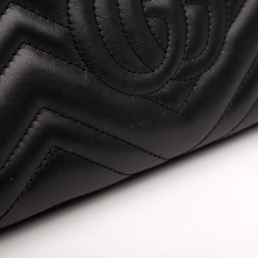 Gucci 474575 Marmont Chain Wallet Black