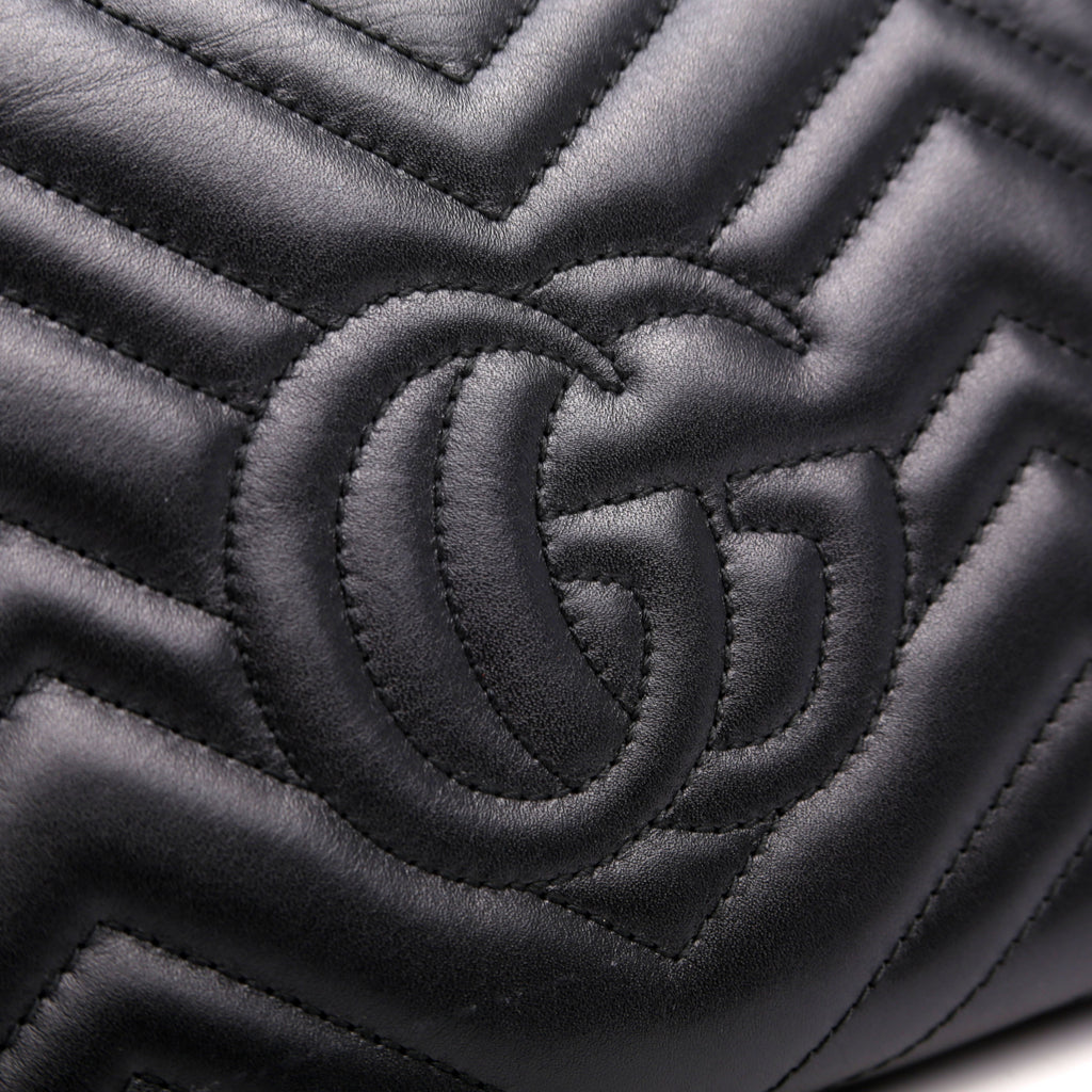 Gucci 474575 Marmont Chain Wallet Black