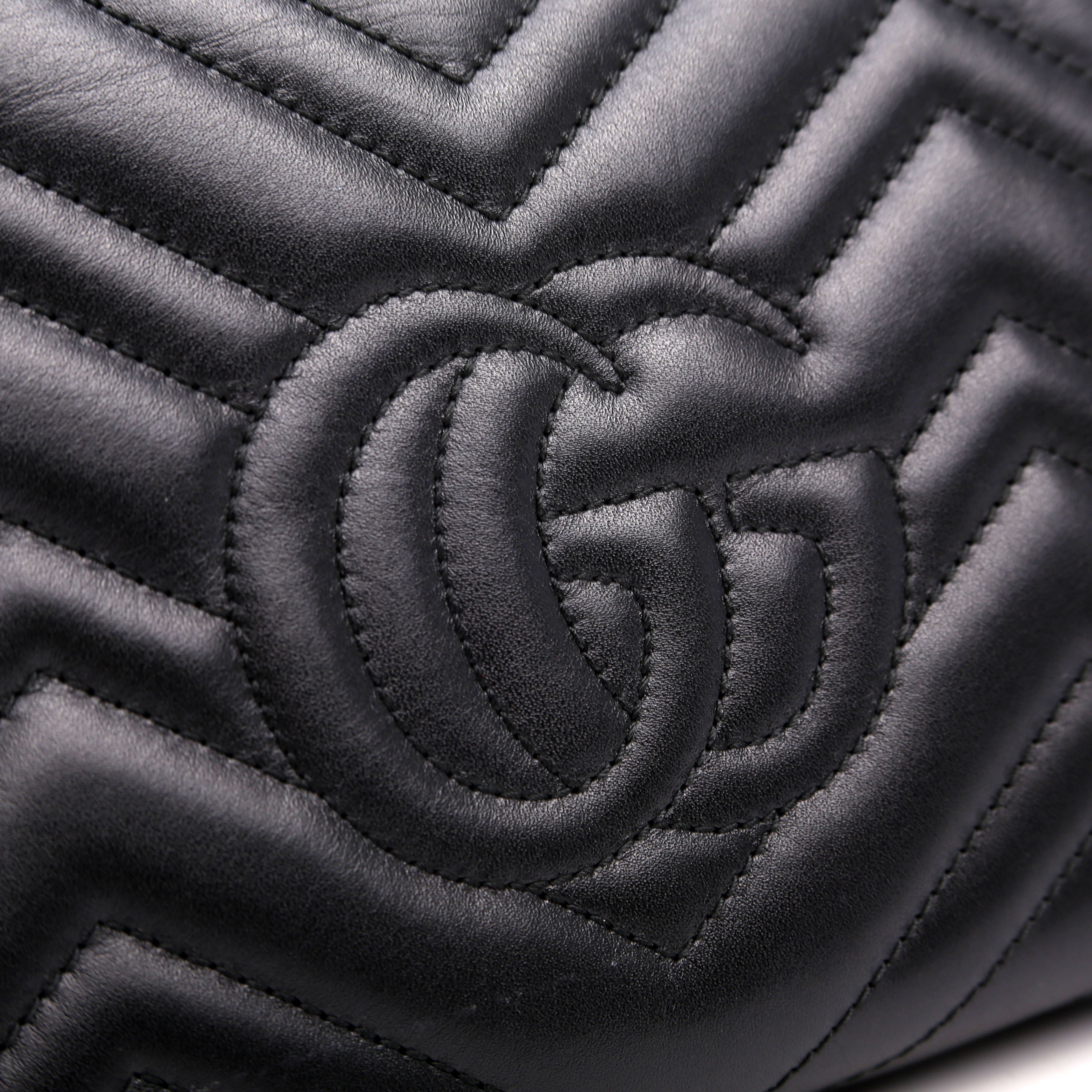 Gucci 474575 Marmont Chain Wallet Black