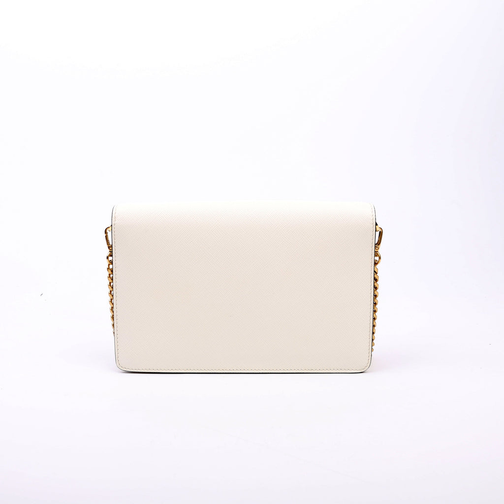 Triangle Envelope Saffiano White