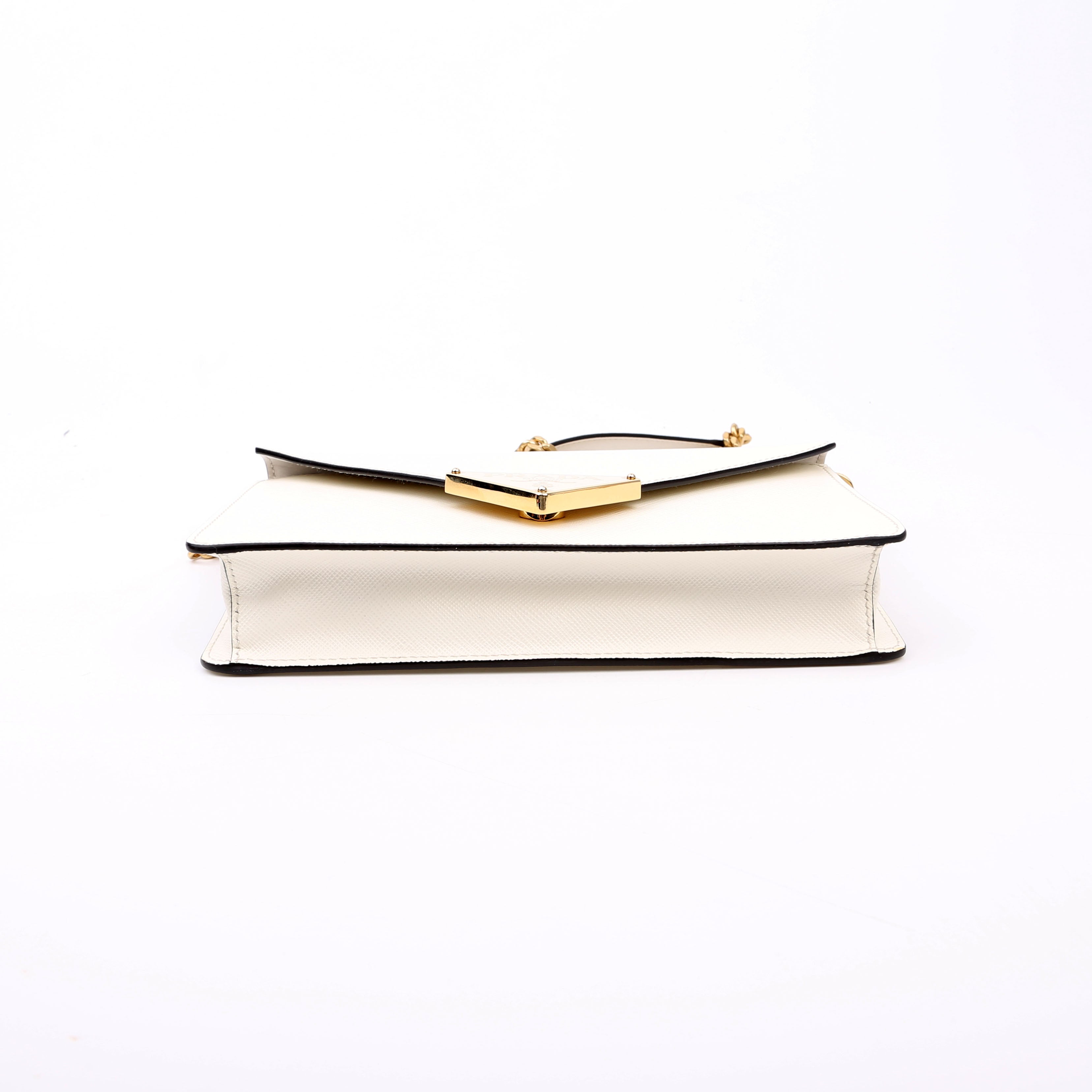 Triangle Envelope Saffiano White
