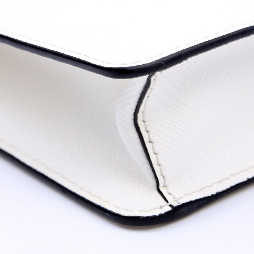 Triangle Envelope Saffiano White