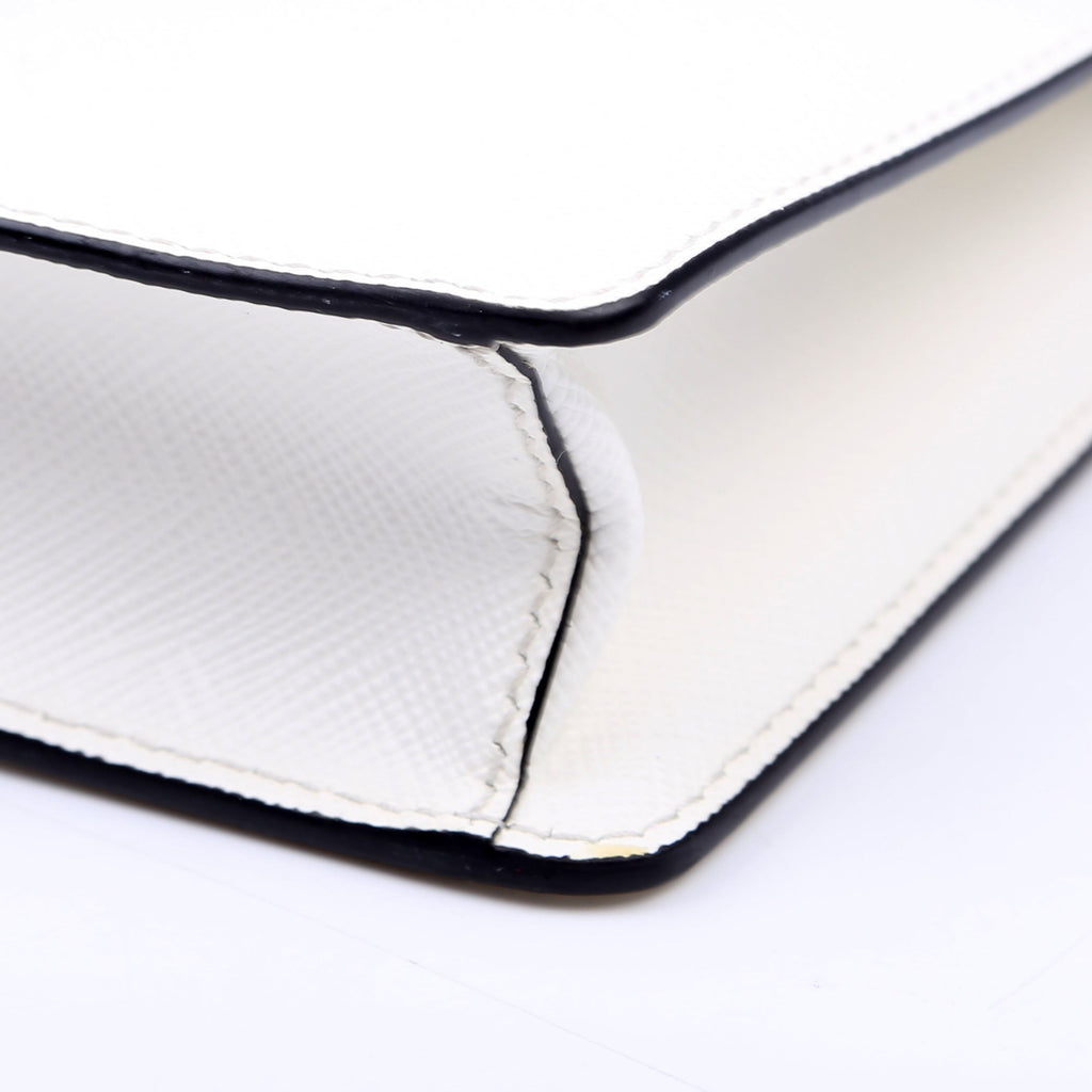 Triangle Envelope Saffiano White