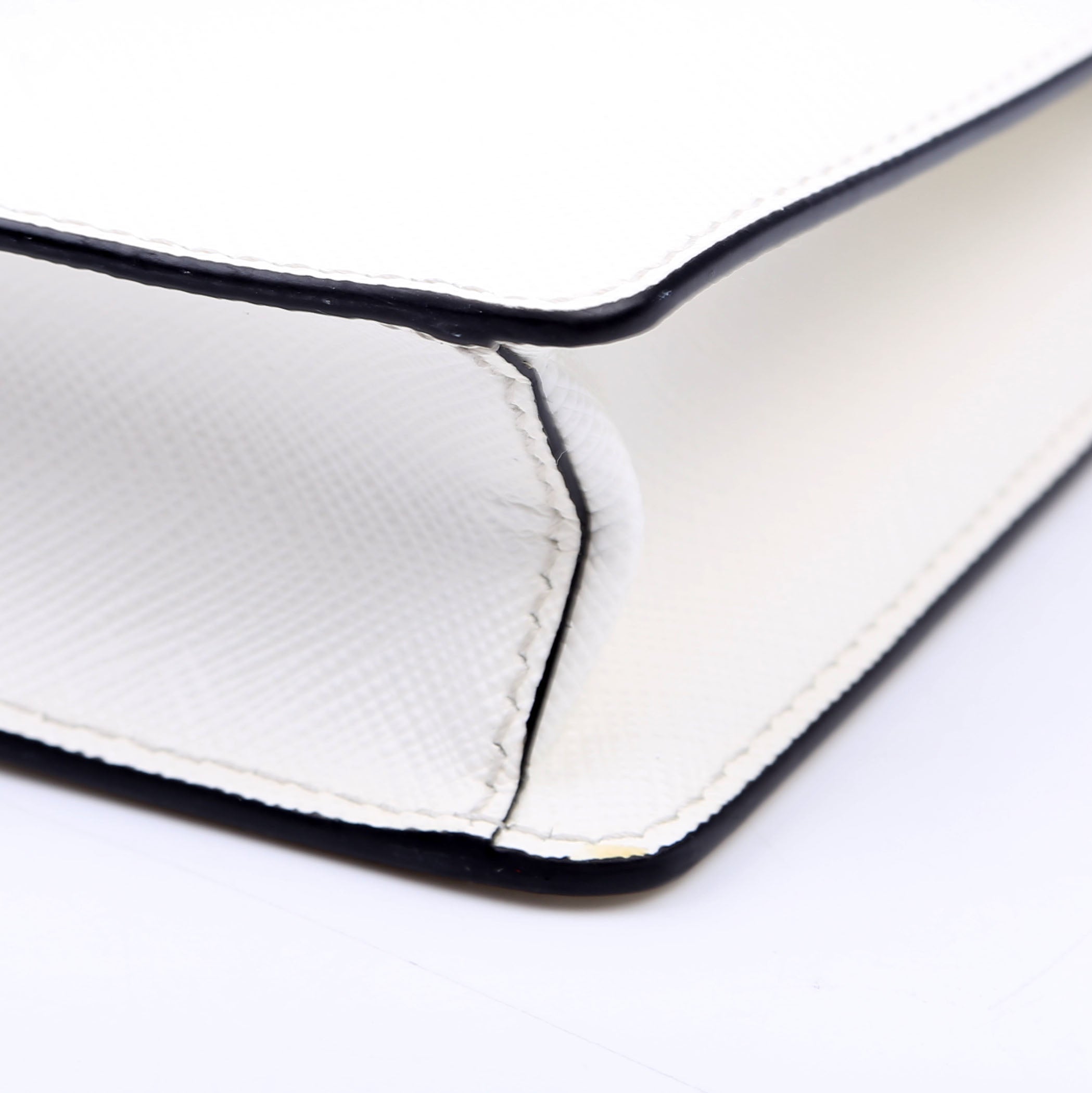 Triangle Envelope Saffiano White