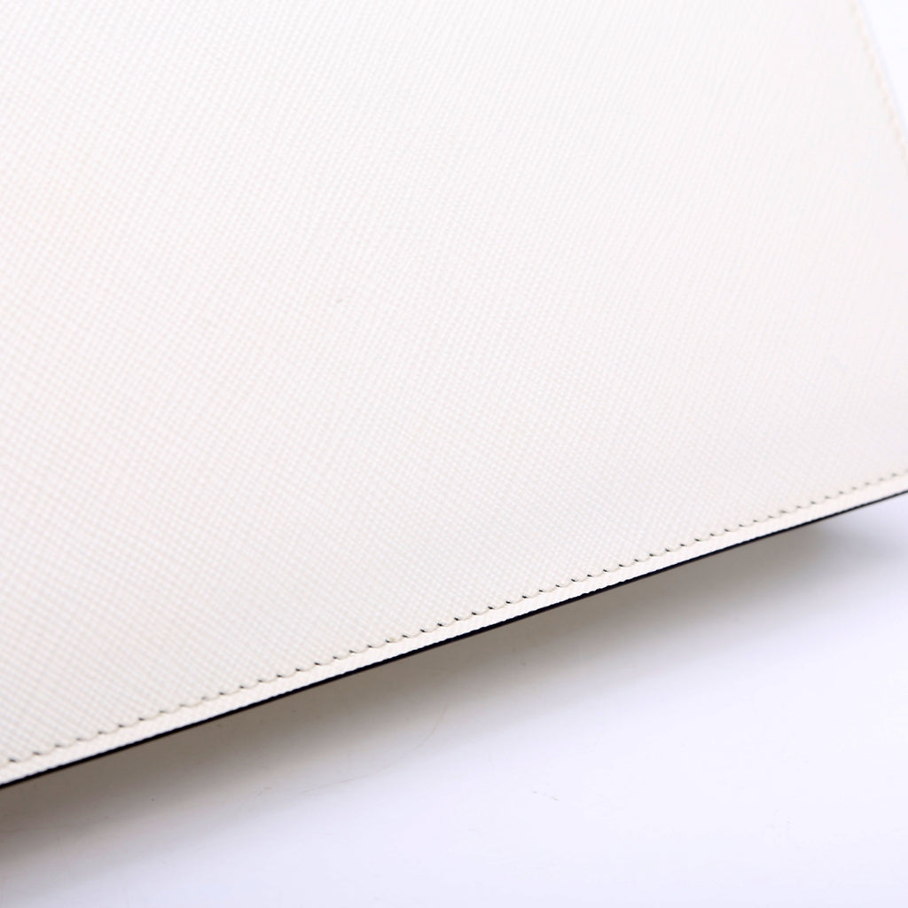 Triangle Envelope Saffiano White