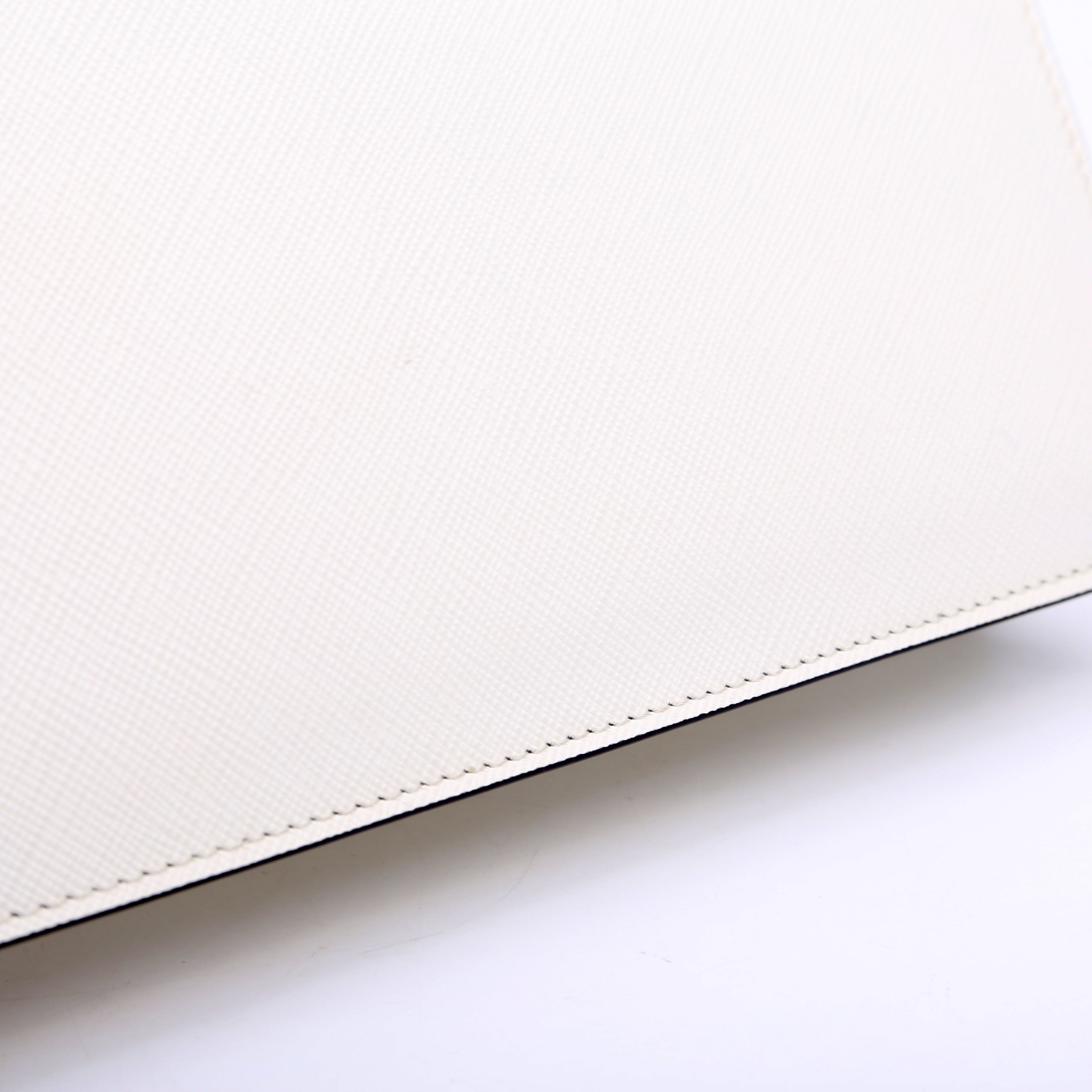 Triangle Envelope Saffiano White