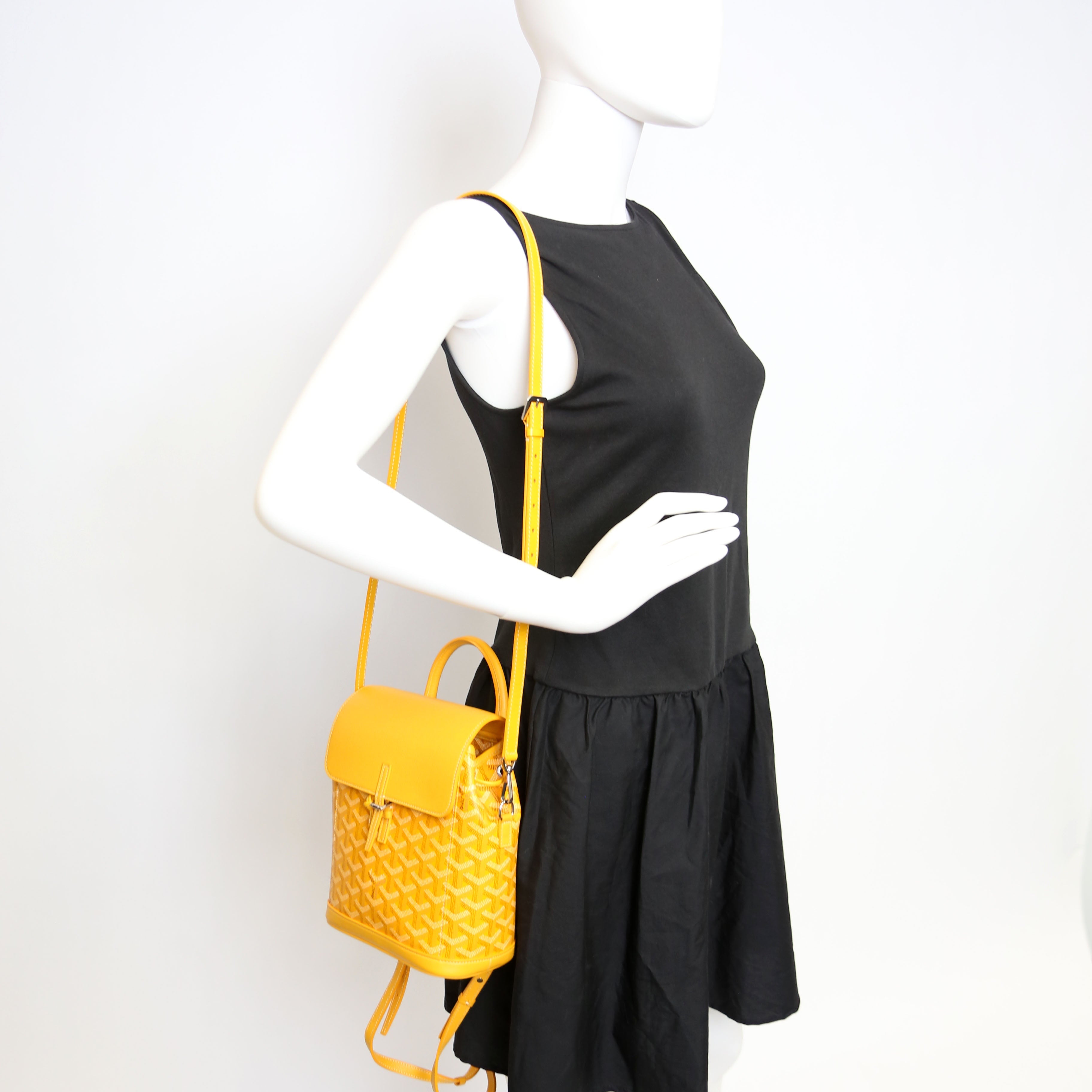 Alpin Mini Backpack Goyardine Canvas Yellow