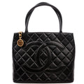 Medallion Tote Lambskin Black