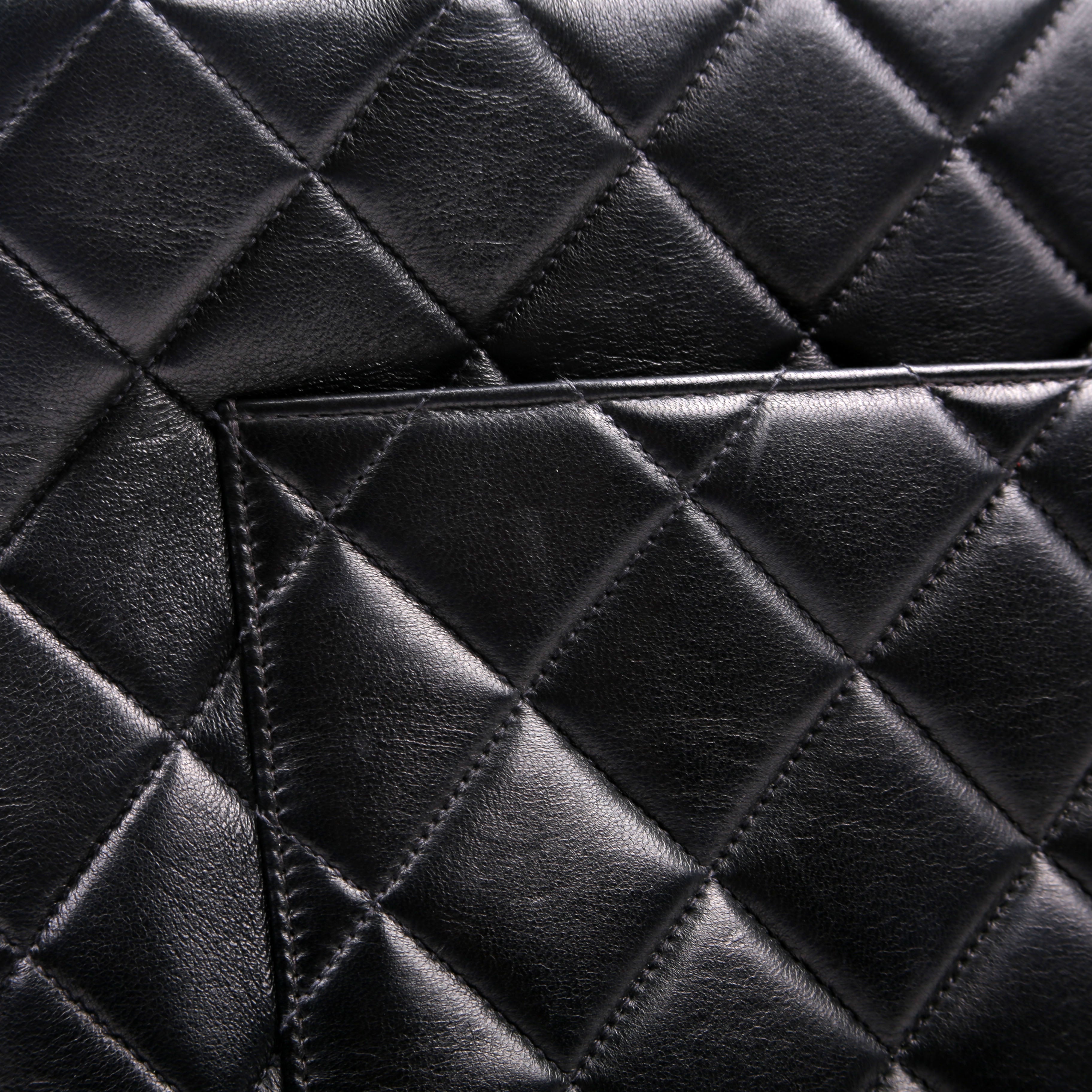 Medallion Tote Lambskin Black