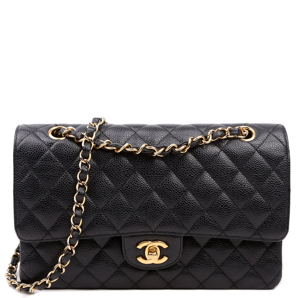 Classic Flap Medium Caviar 12M Black