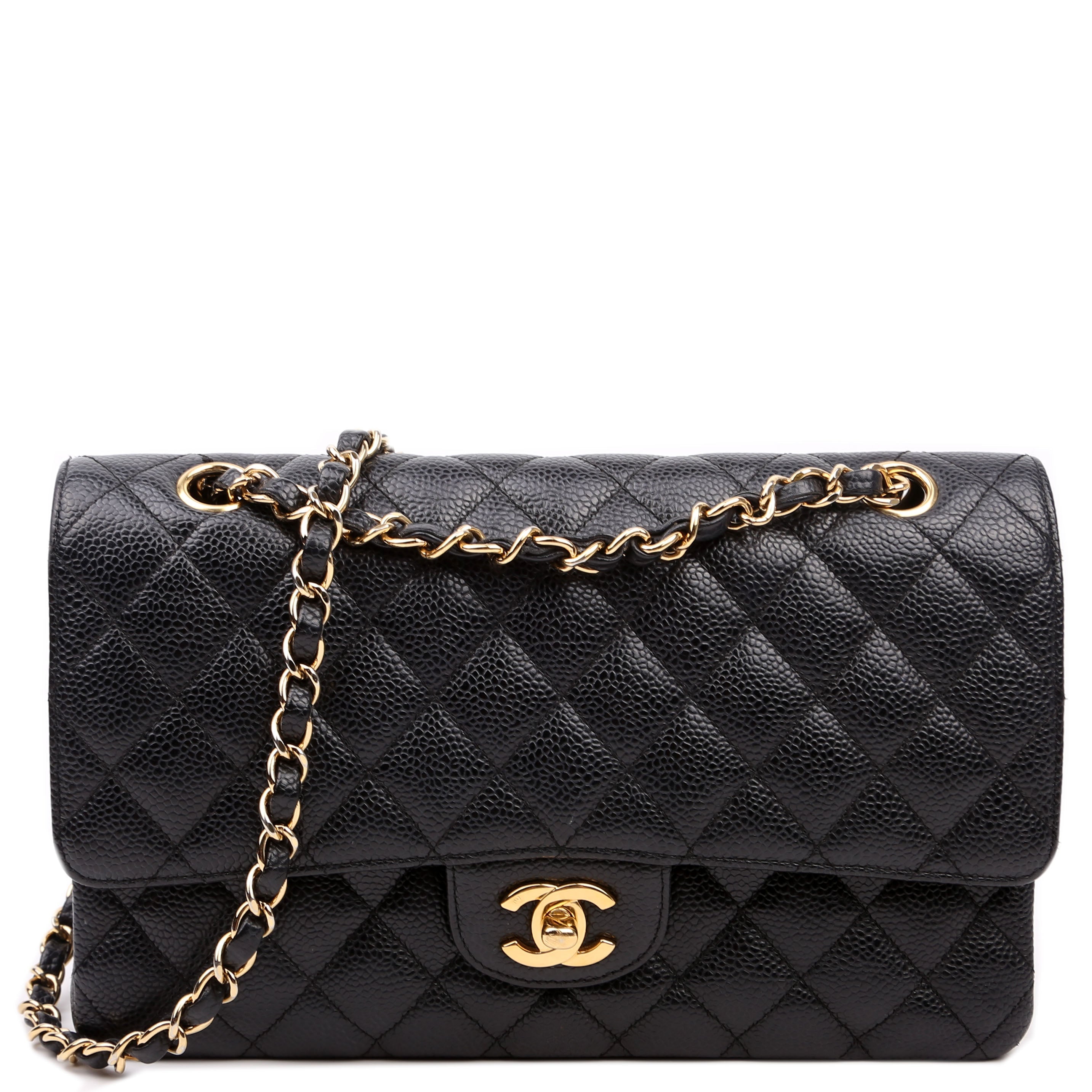 Classic Flap Medium Caviar 12M Black