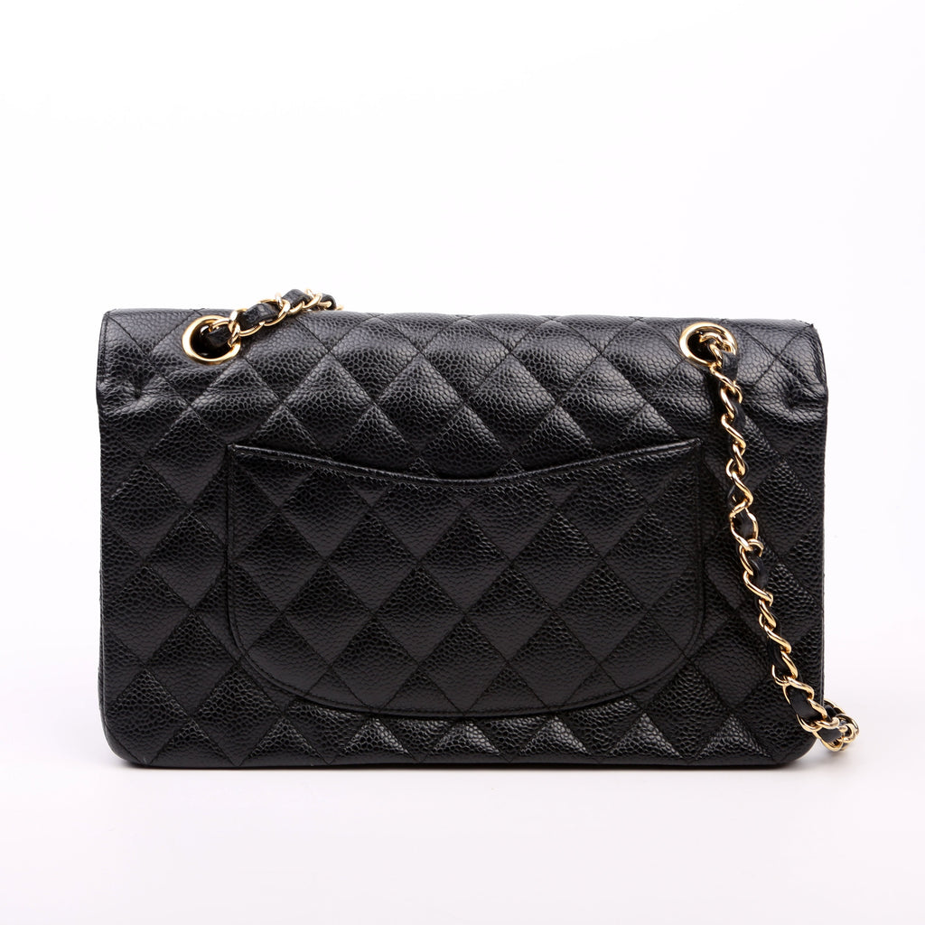 Classic Flap Medium Caviar 12M Black