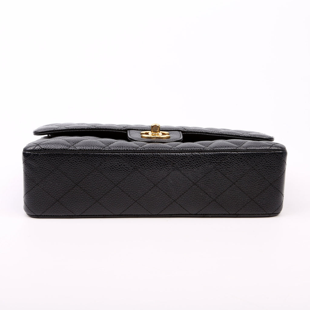 Classic Flap Medium Caviar 12M Black